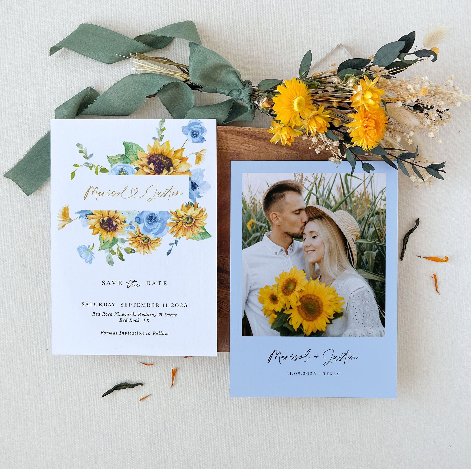 IVY Printable Floral Save the Date with Photo