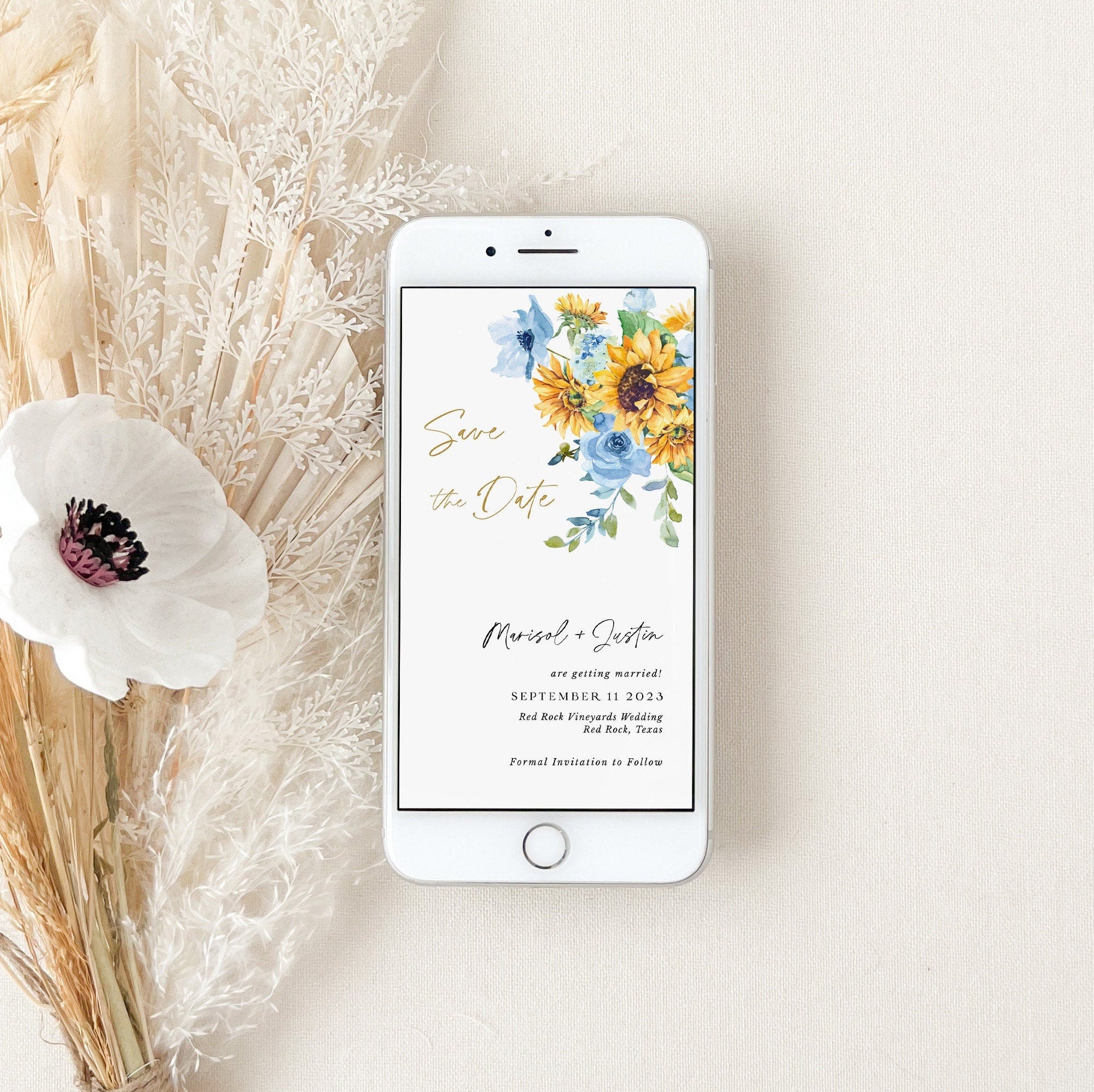 IVY Rustic Wedding Save the Date Digital