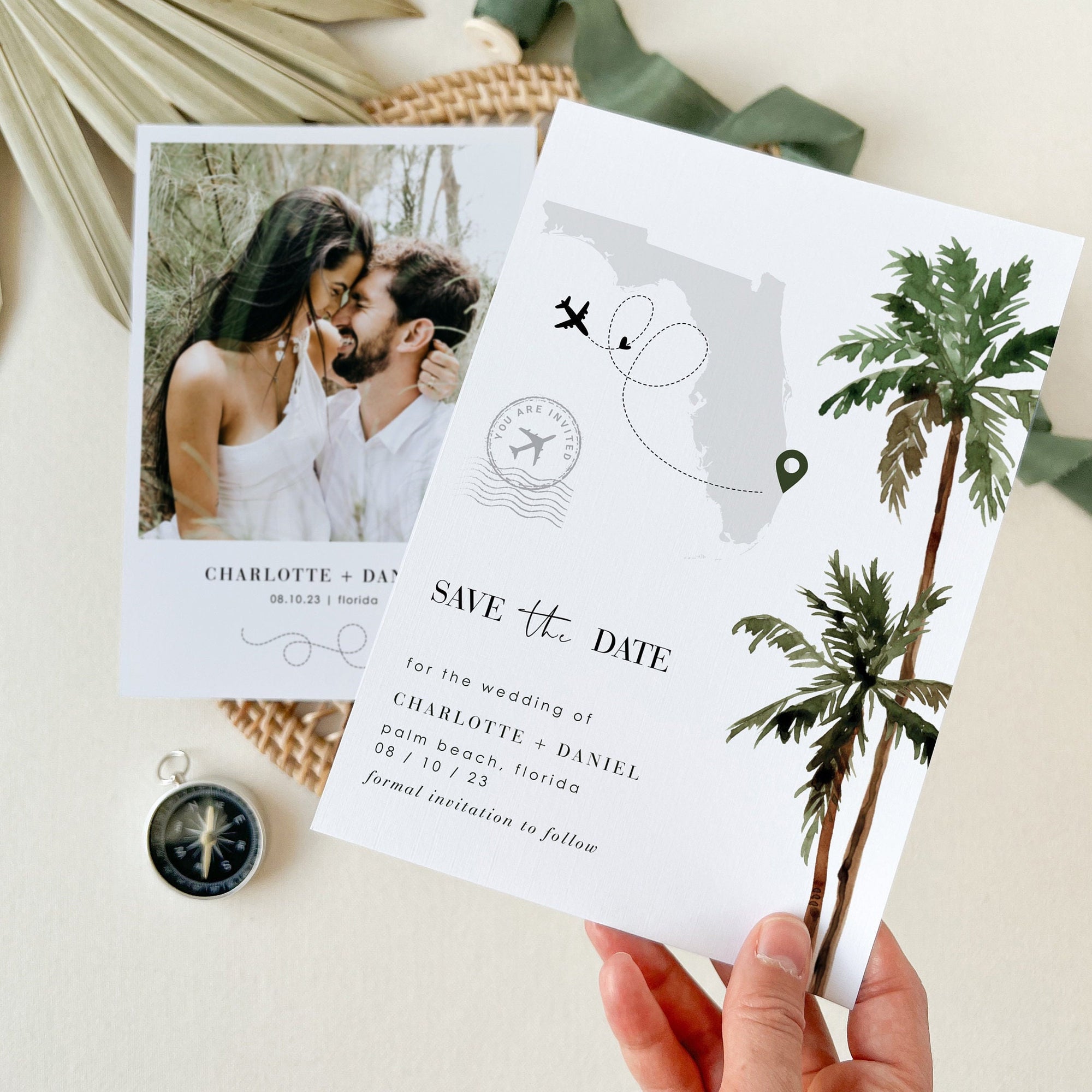 KONA Palm Tree Save the Date Template