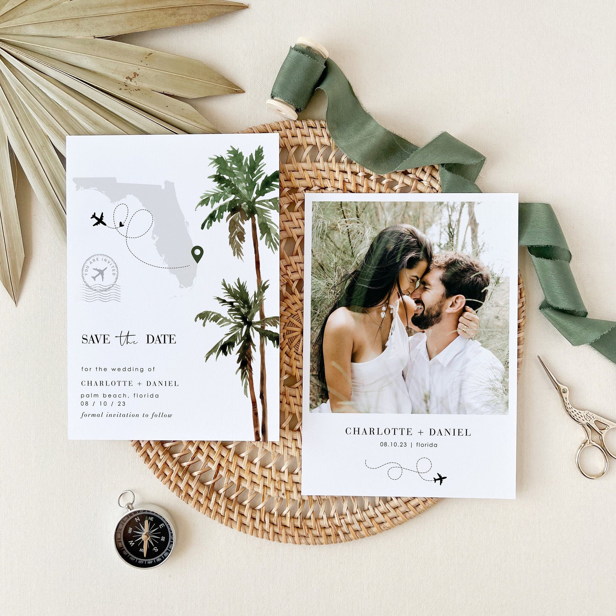 KONA Palm Tree Save the Date Template