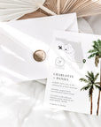 KONA Palm Tree Wedding Invitation Template with Photo
