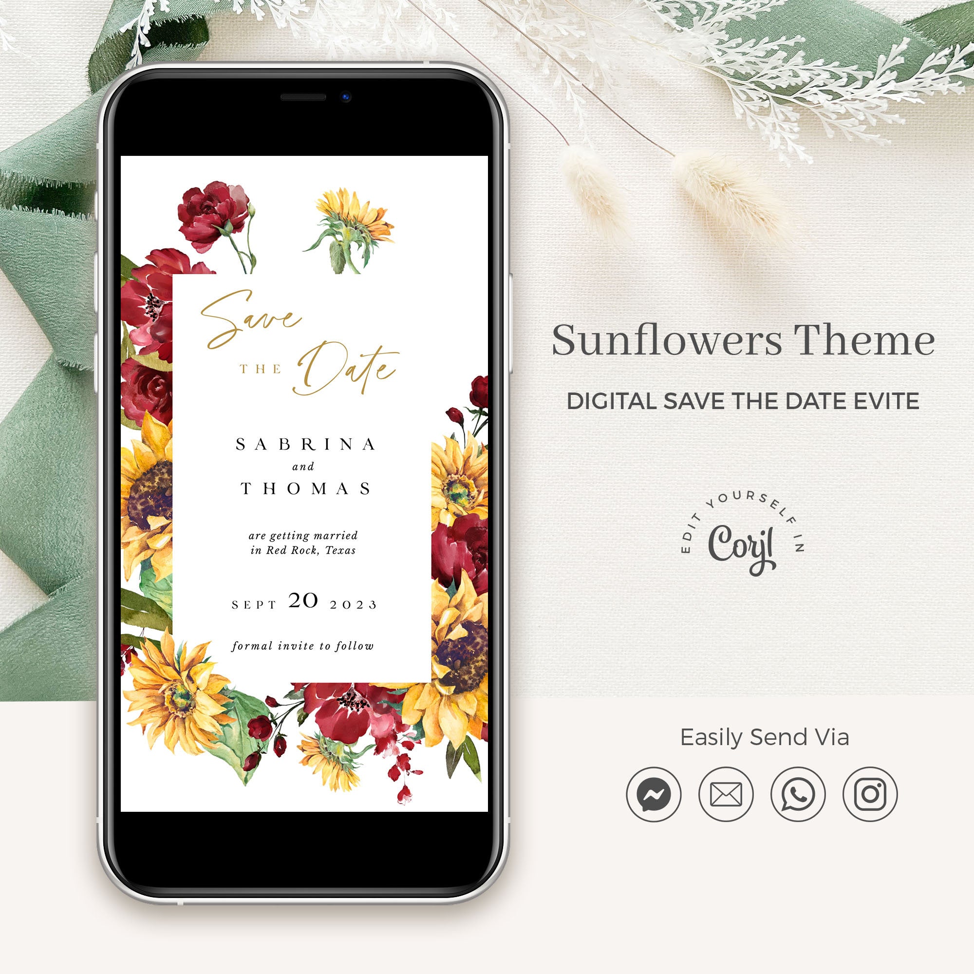 RUBY Digital Save the Date Templates