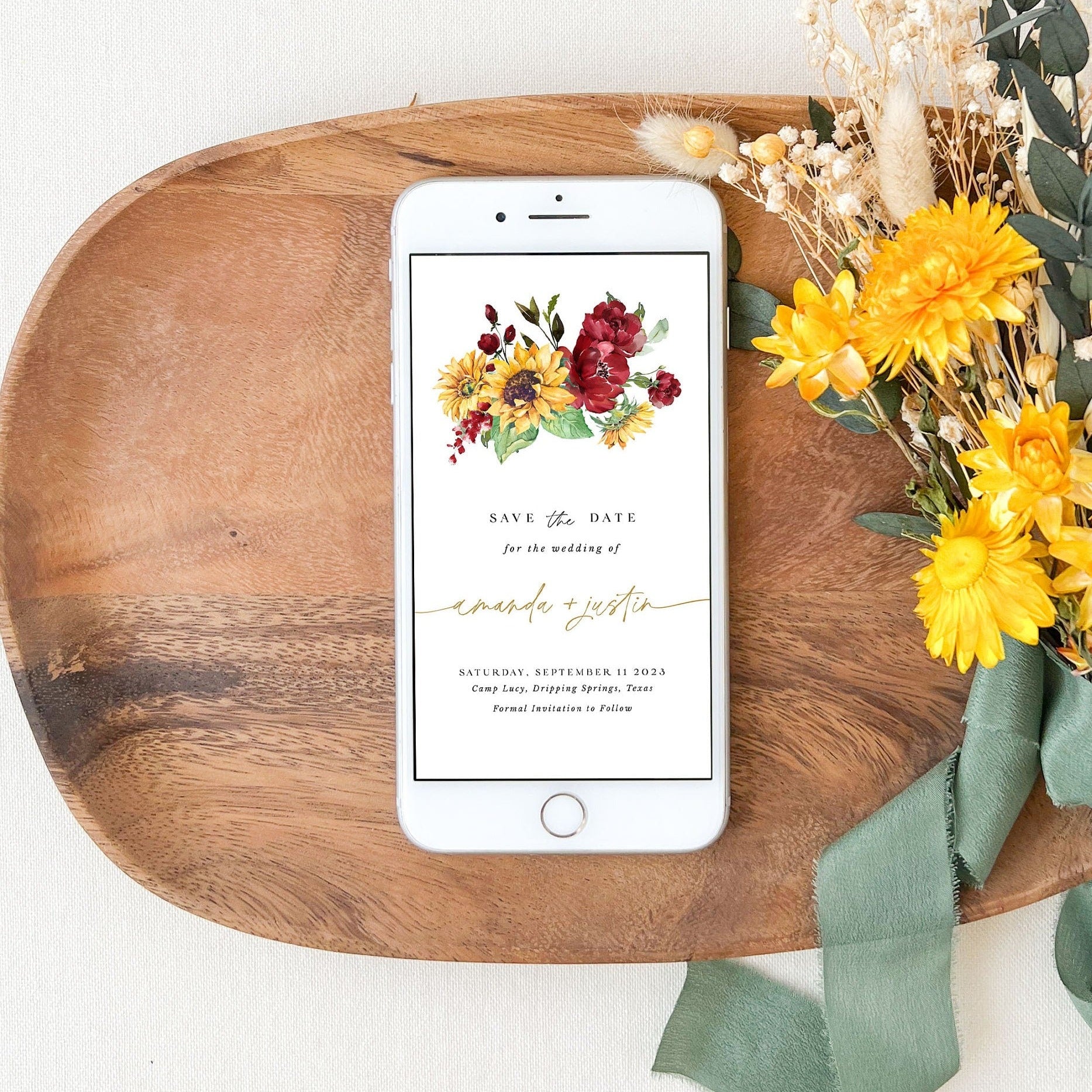 RUBY Electronic Save the Date Wedding