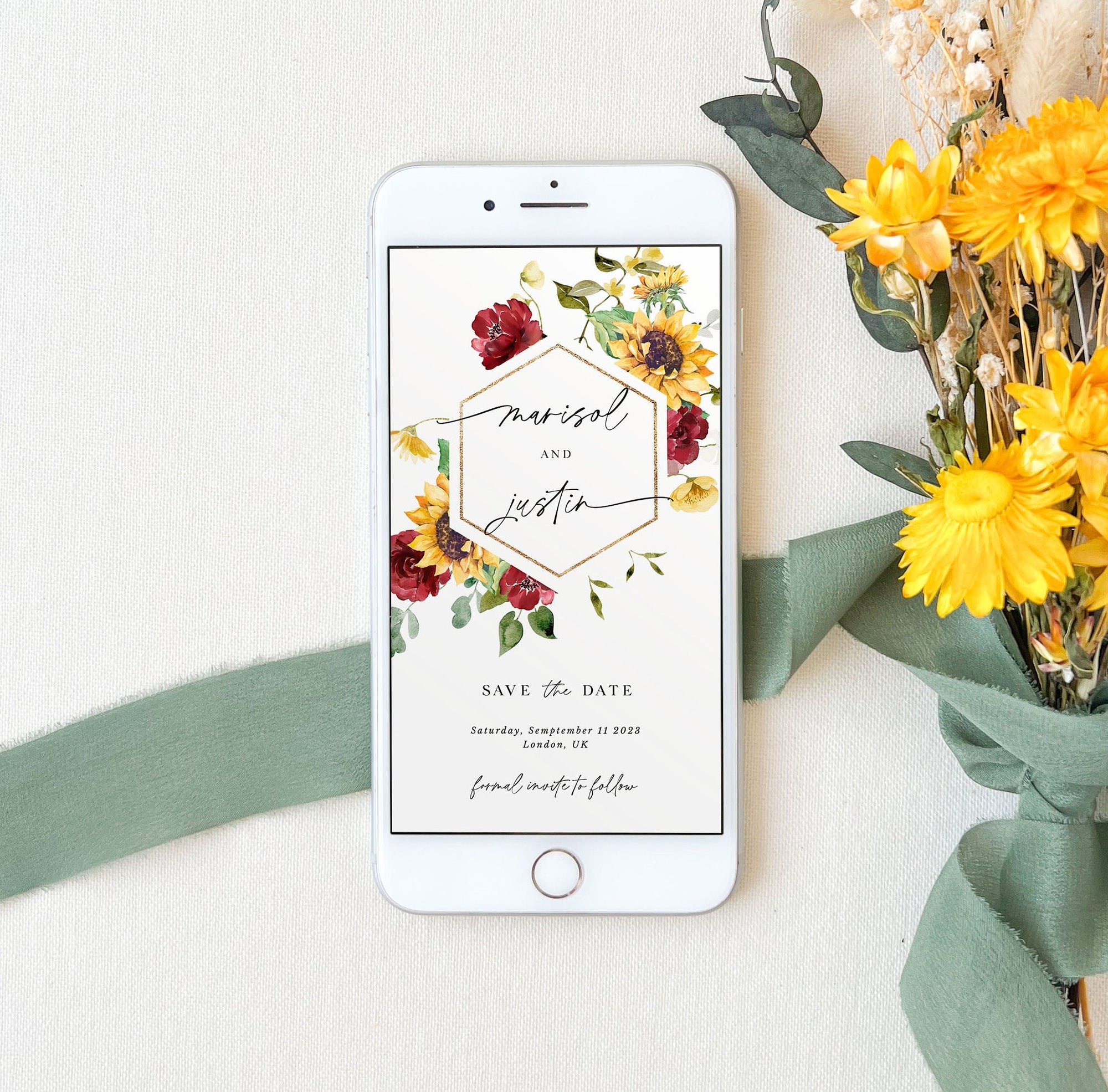 RUBY Rustic Save the Date Electronic Invitation
