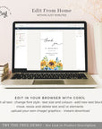 IVY Printable Wedding Favour Tags Template with Sunflowers