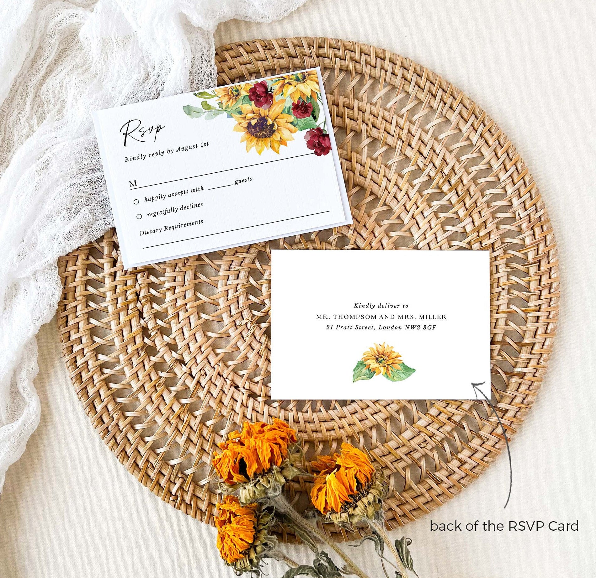 RUBY Floral Wedding Invitation Suite Template