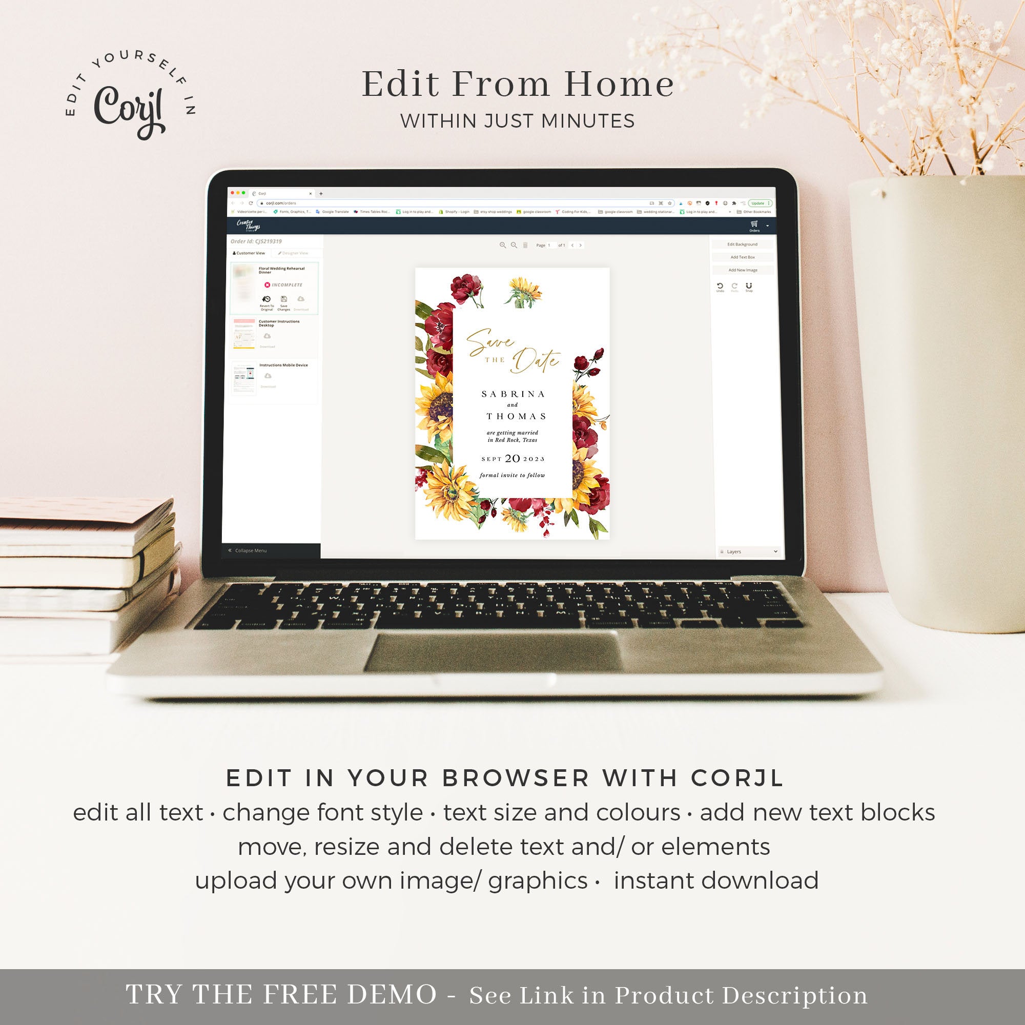 RUBY Rustic Country Save the Date Template