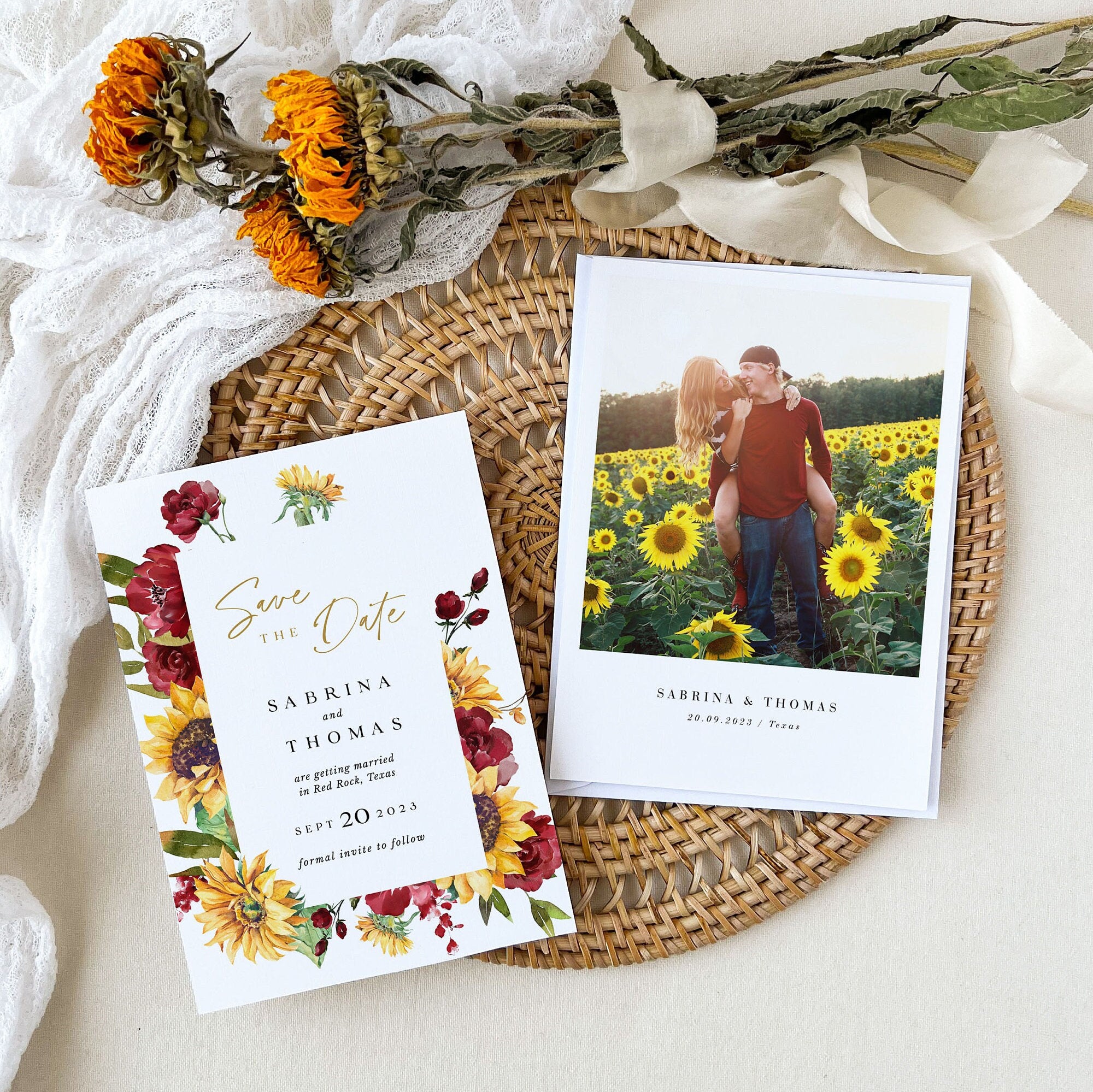 RUBY Rustic Country Save the Date Template