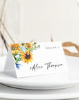IVY Printable Wedding Name Place Cards Sunflower