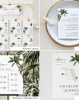 KONA Tropical Palm Tree Wedding Stationery Template Bundle