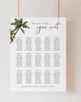 KONA Palm Tree Seating Chart Wedding Template