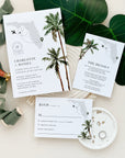 KONA Tropical Palm Tree Wedding Stationery Template Bundle