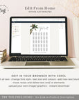 KONA Palm Tree Seating Chart Wedding Template