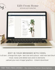 KONA Tropical Palm Tree Wedding Stationery Template Bundle