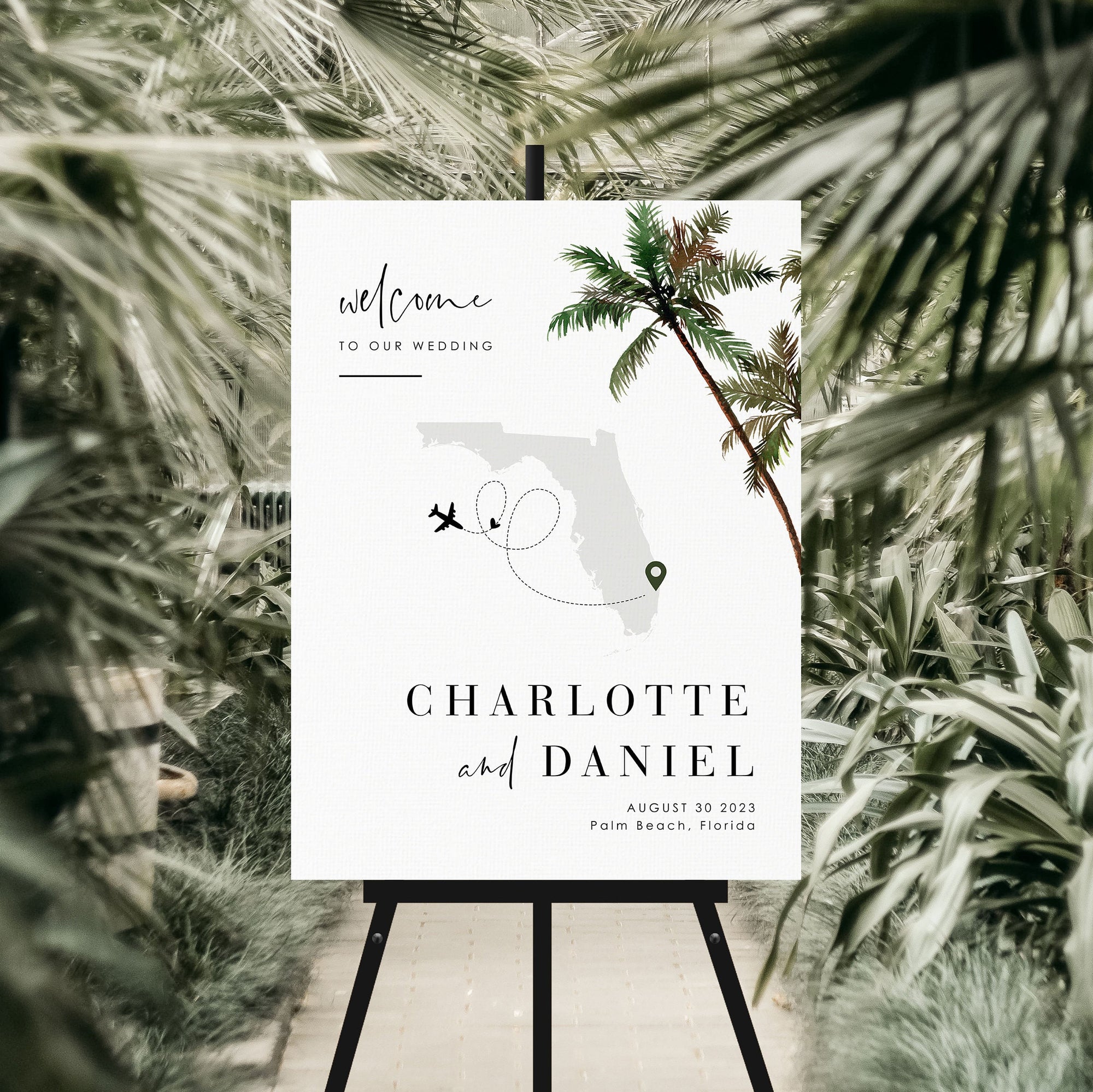 KONA Printable Welcome to Our Wedding Sign Tropical Theme