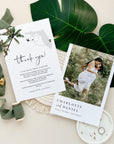 KONA Palm Tree Thank You Card for Wedding Template