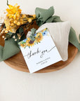 IVY Printable Wedding Favour Tags Template with Sunflowers