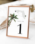 KONA Tropical Wedding Table Numbers Template