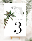 KONA Tropical Wedding Table Numbers Template
