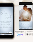 ANITA Save the Date Video Template - Dusty Blue & Silver