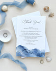 YLENIA Ocean Wedding Thank You Card with Photo