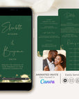 ANITA Wedding Invitation Video Template - Emerald Green