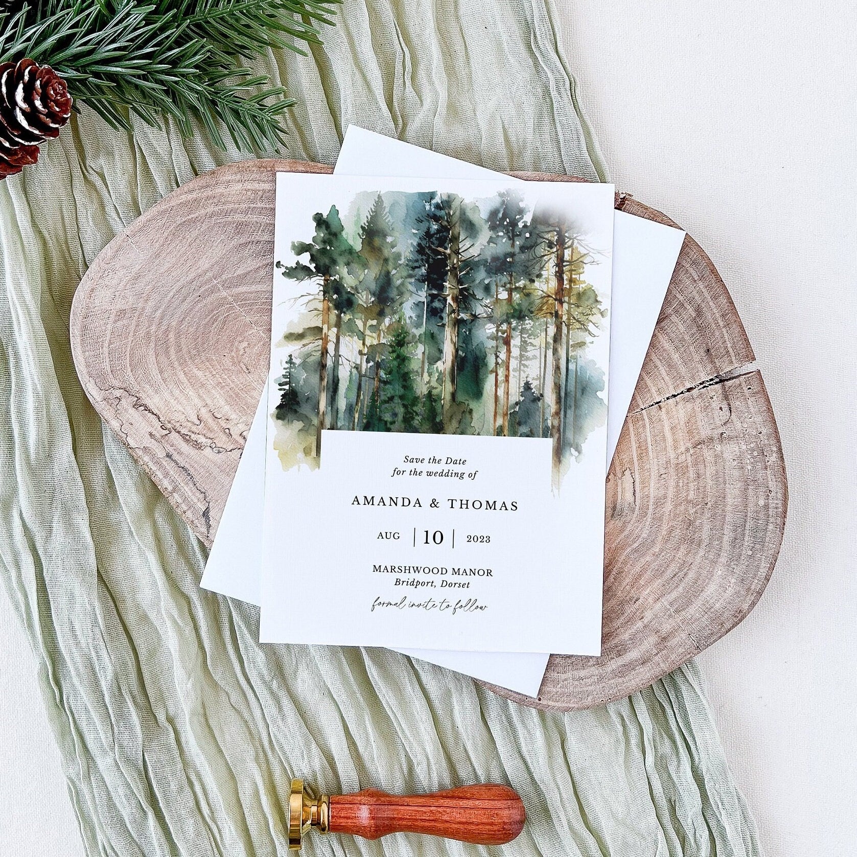Gaia Forest Wedding Save the Date Template