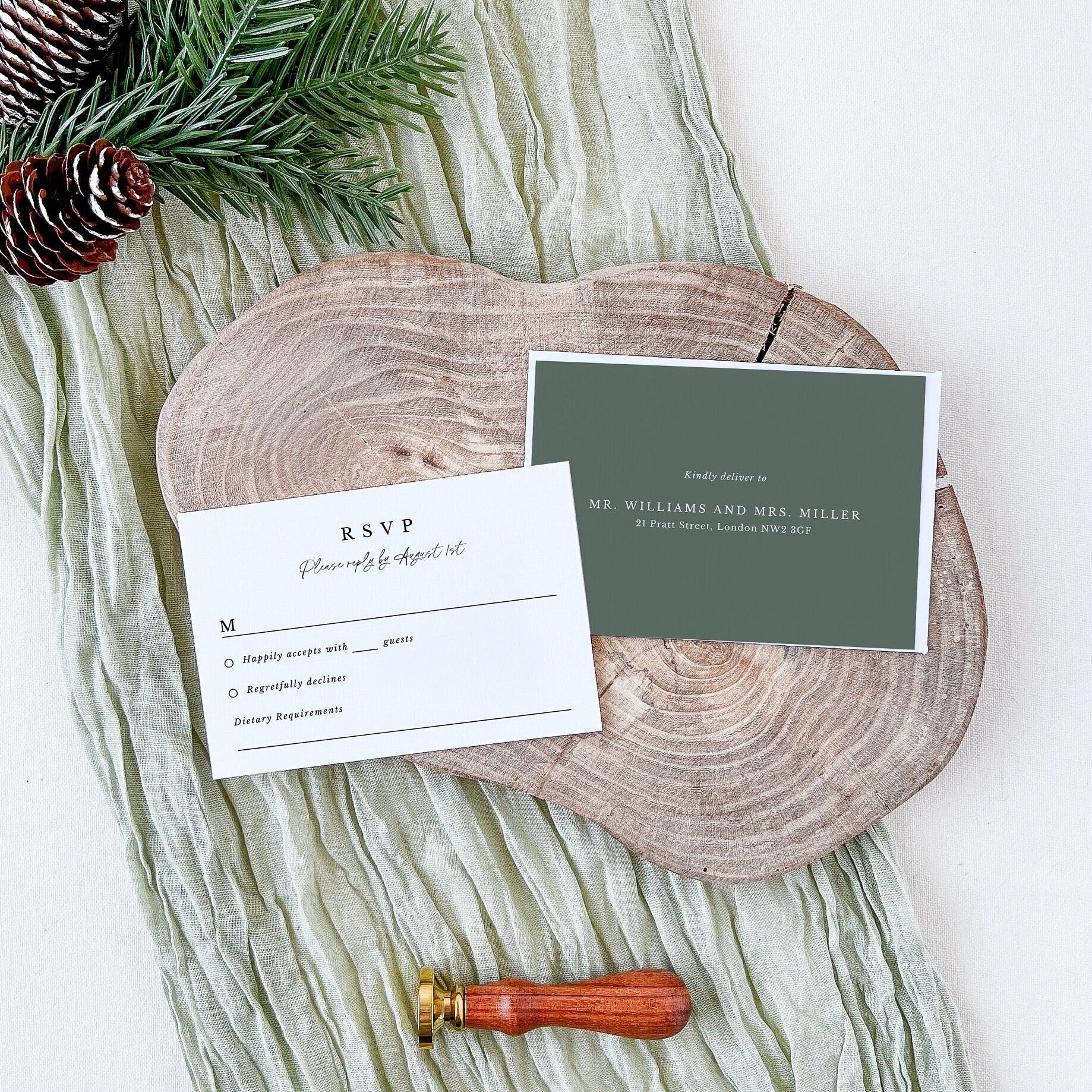 GAIA Forest Wedding Invitation Template Set