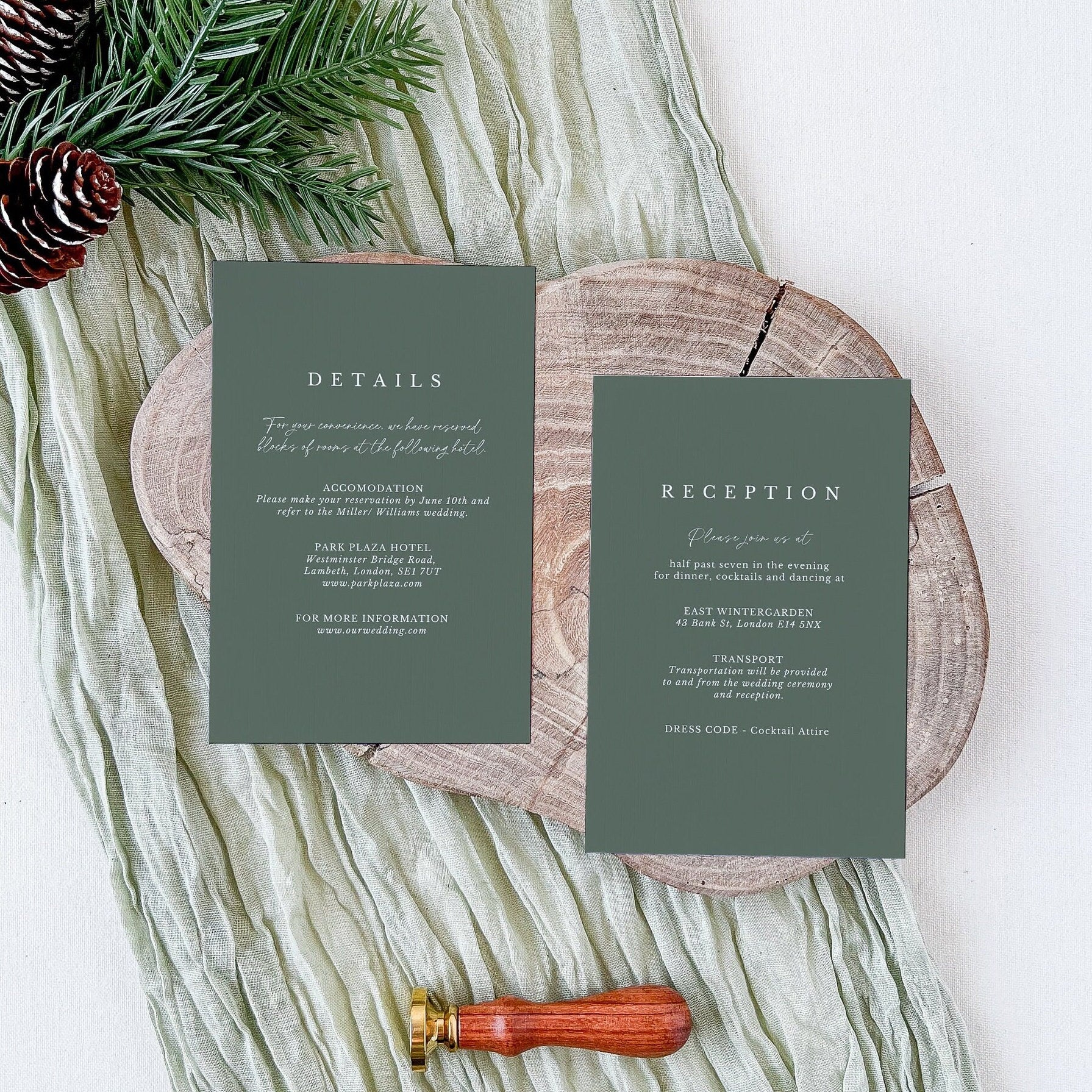 GAIA Forest Wedding Invitation Template Set