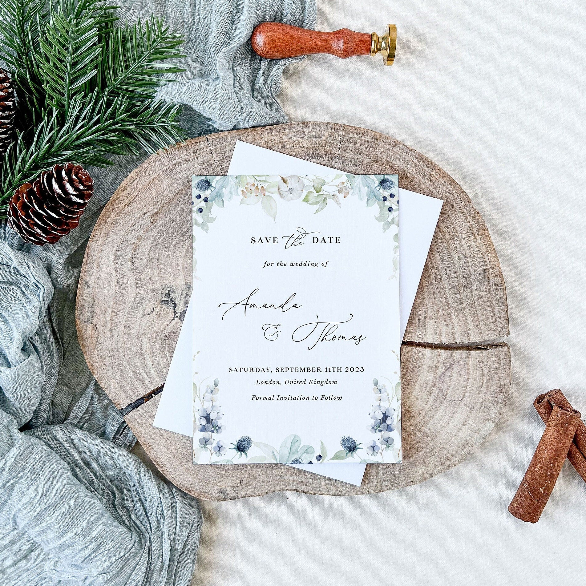 BIANCA Printable Save the Date Winter Theme