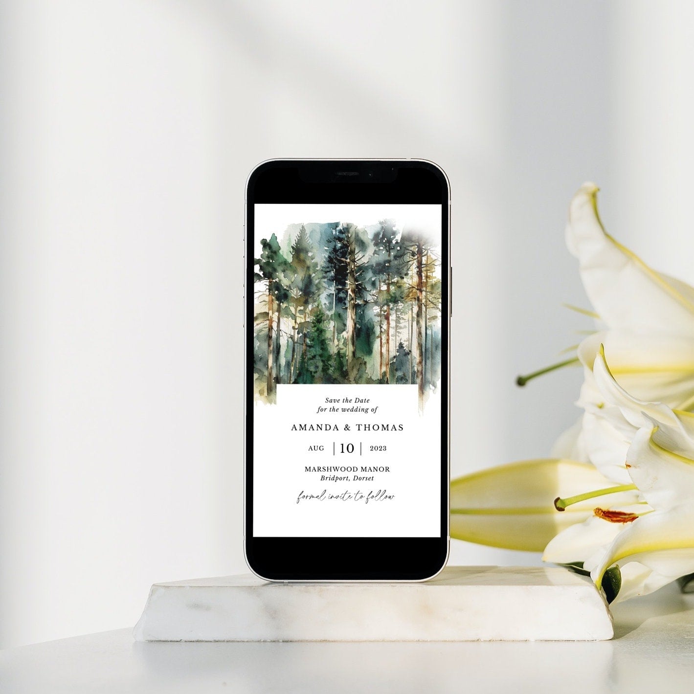 GAIA Digital Save the Date Forest Theme
