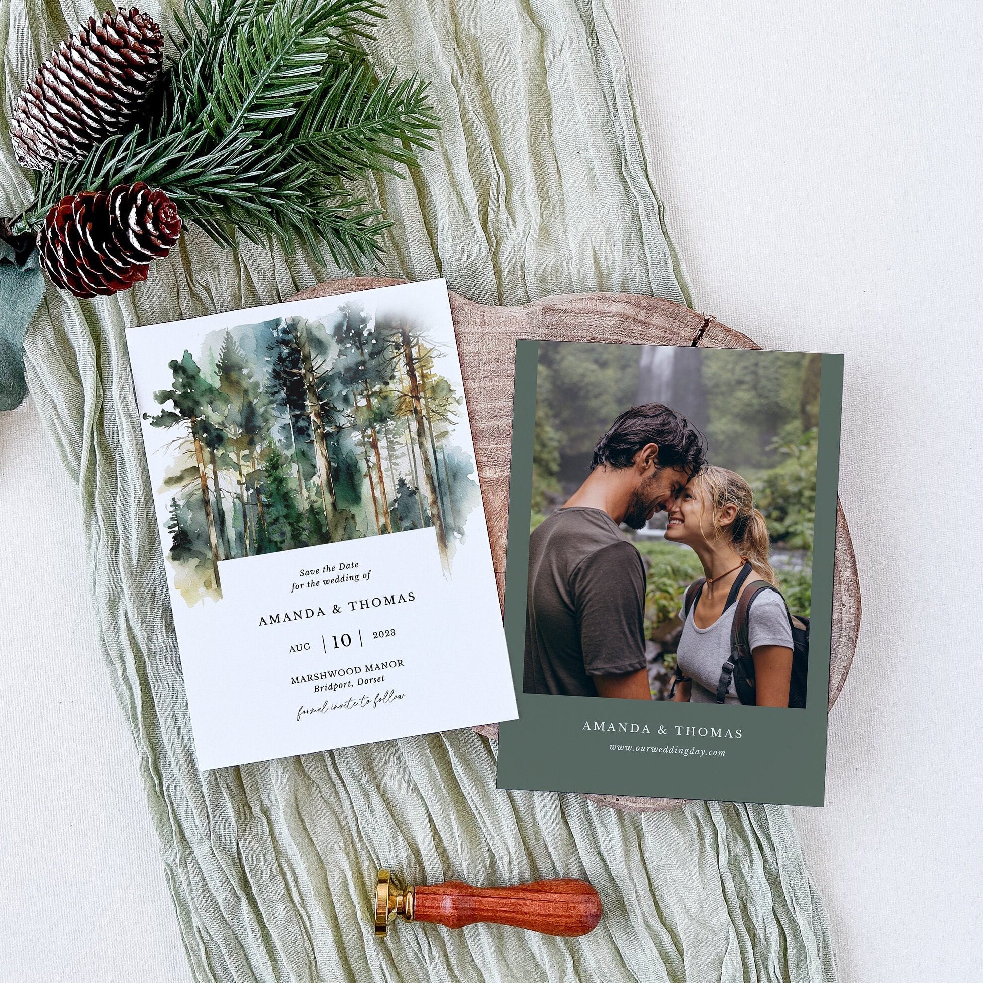 Gaia Forest Wedding Save the Date Template