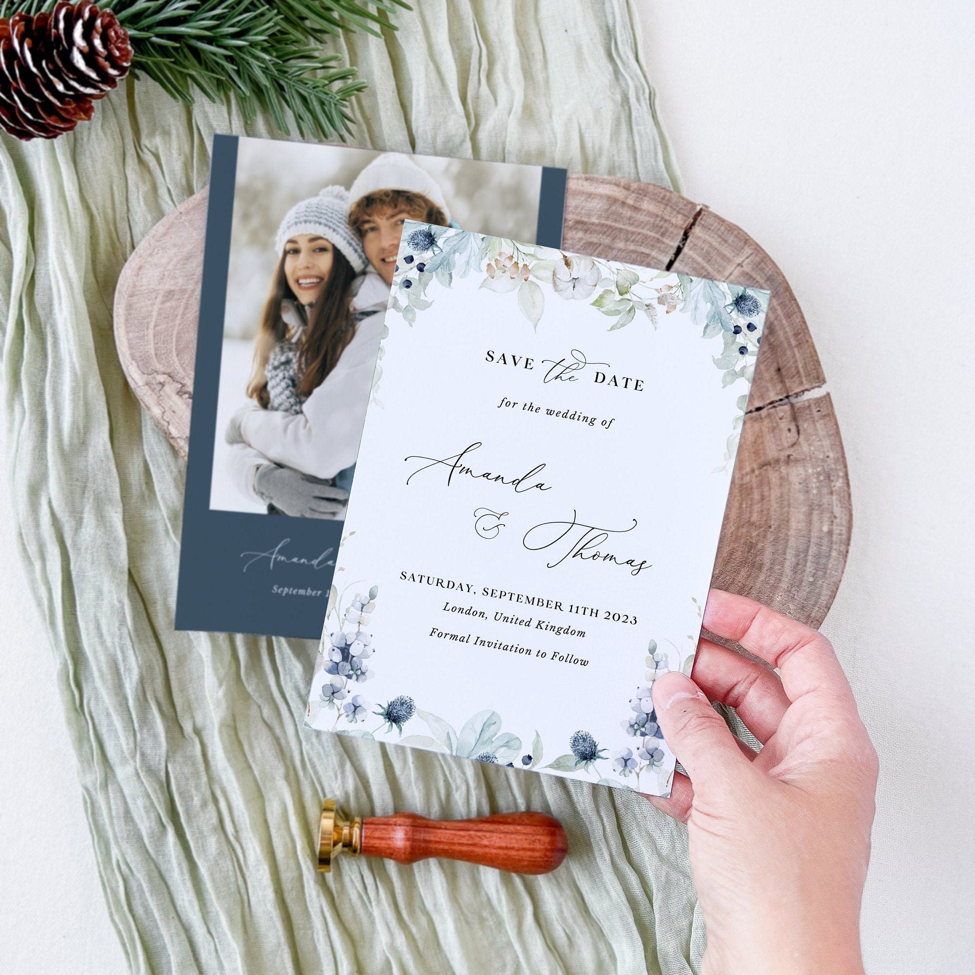 BIANCA Printable Save the Date Winter Theme