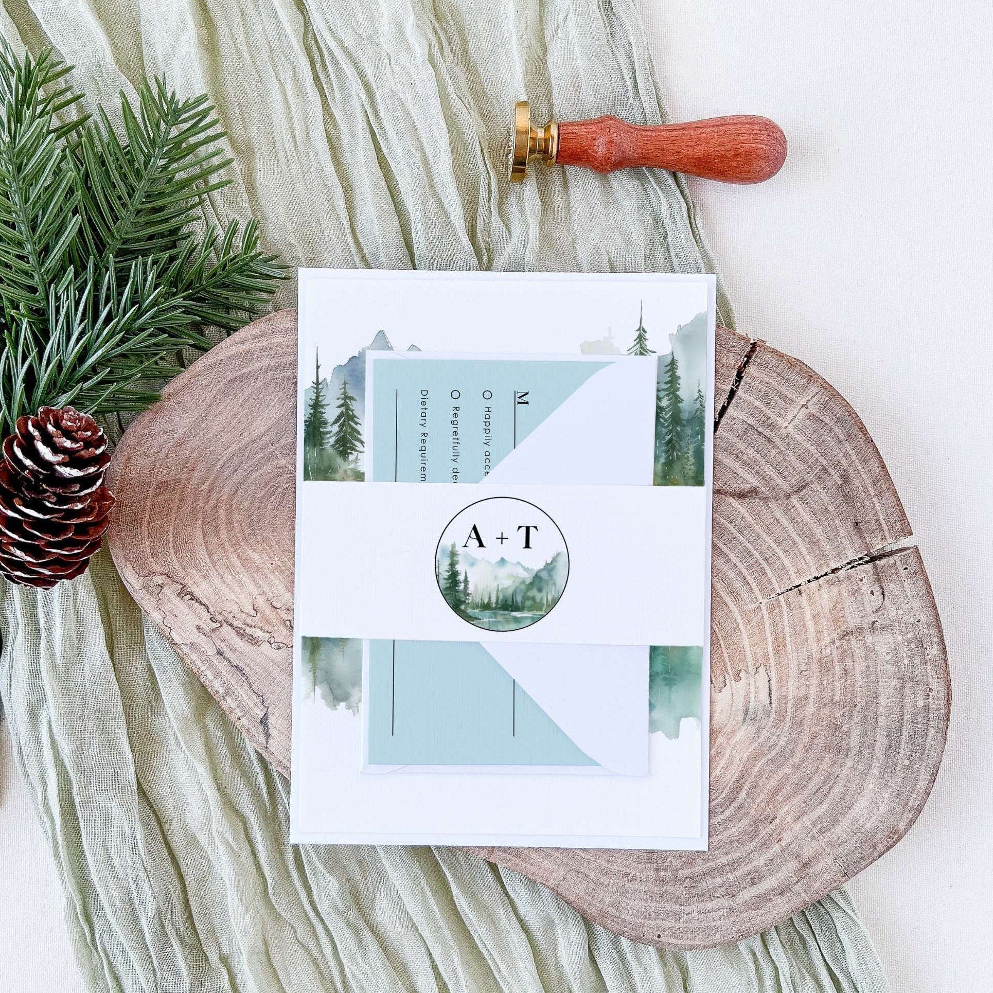 ARNA Mountain Themed Wedding Invitation Template Set