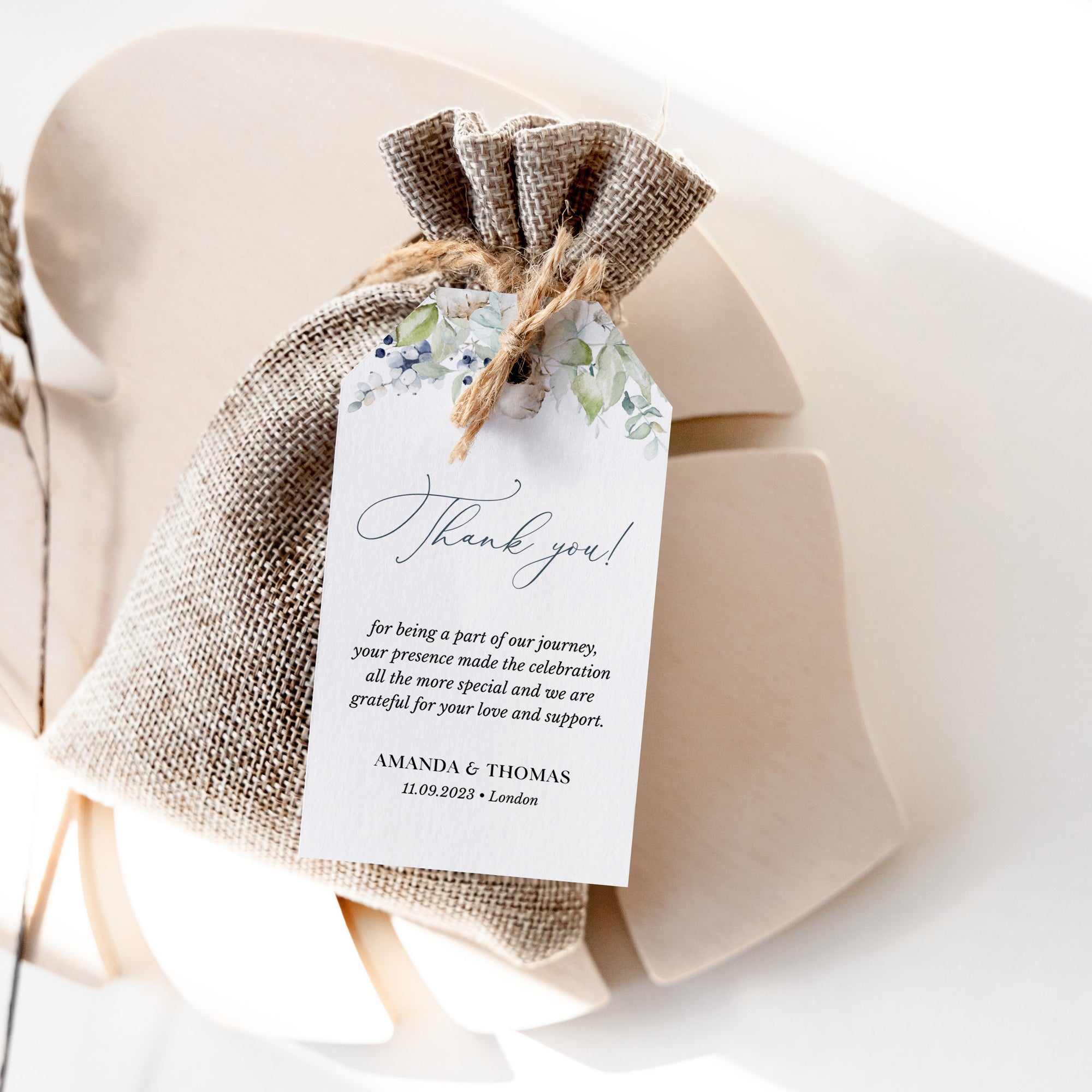 BIANCA Printable Thank You Tags for Favours