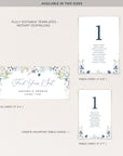 BIANCA Winter Wedding Seating Chart Card Template