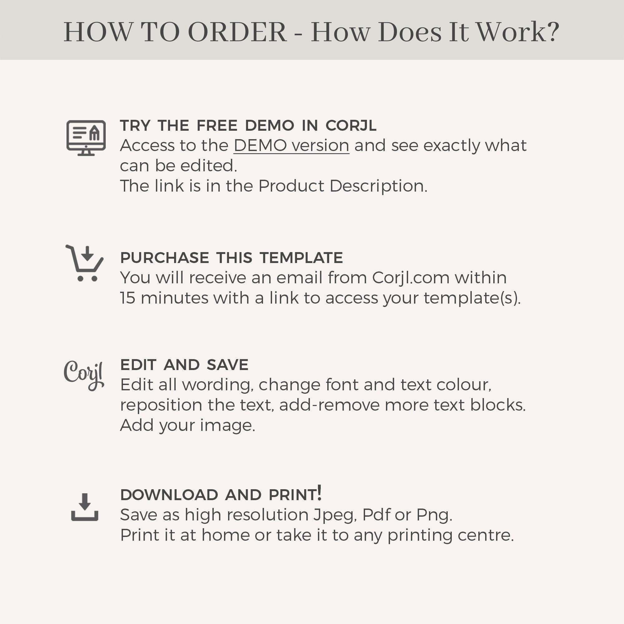 BIANCA Winter Wedding Menu Template