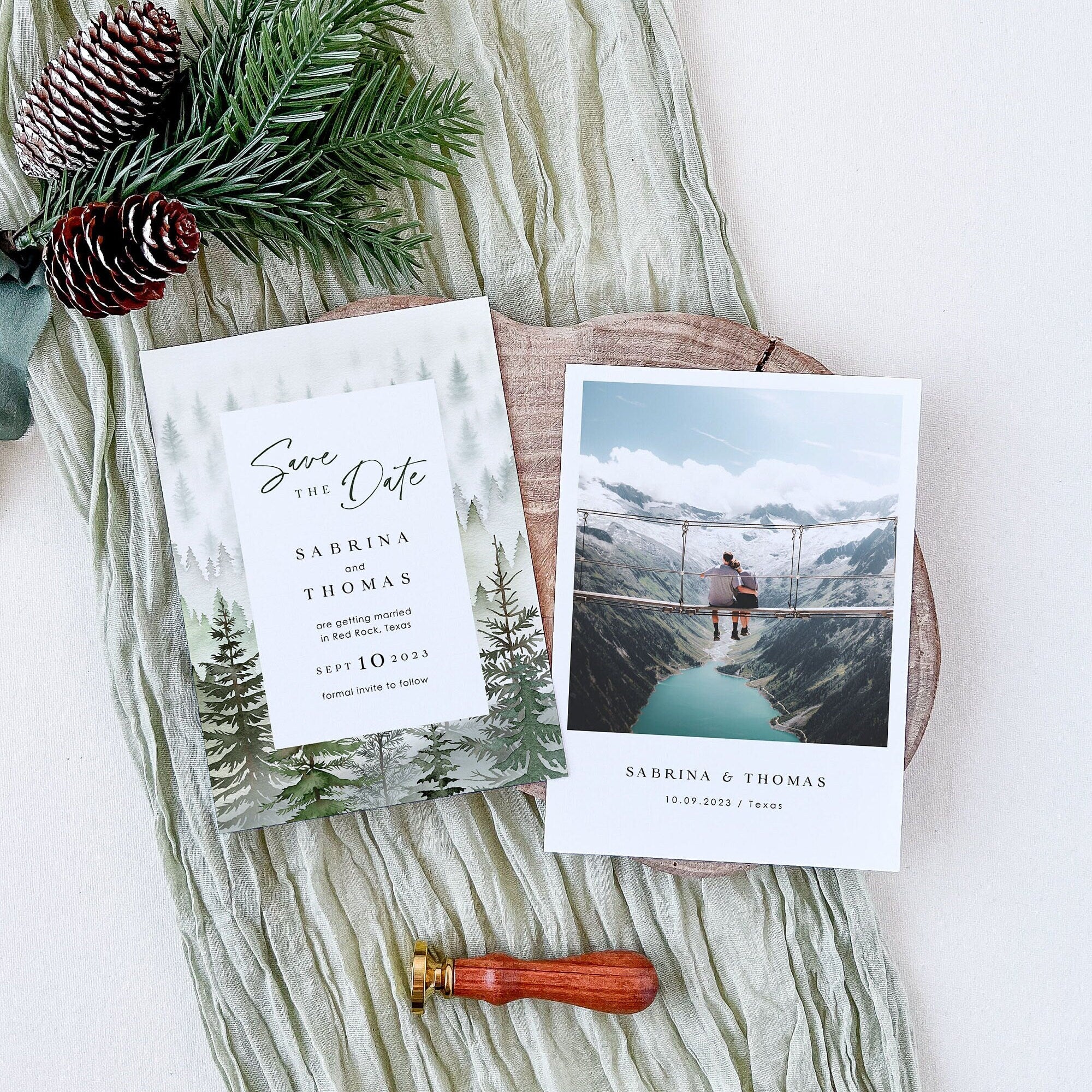 GAIA Forest Save the Date Editable Template