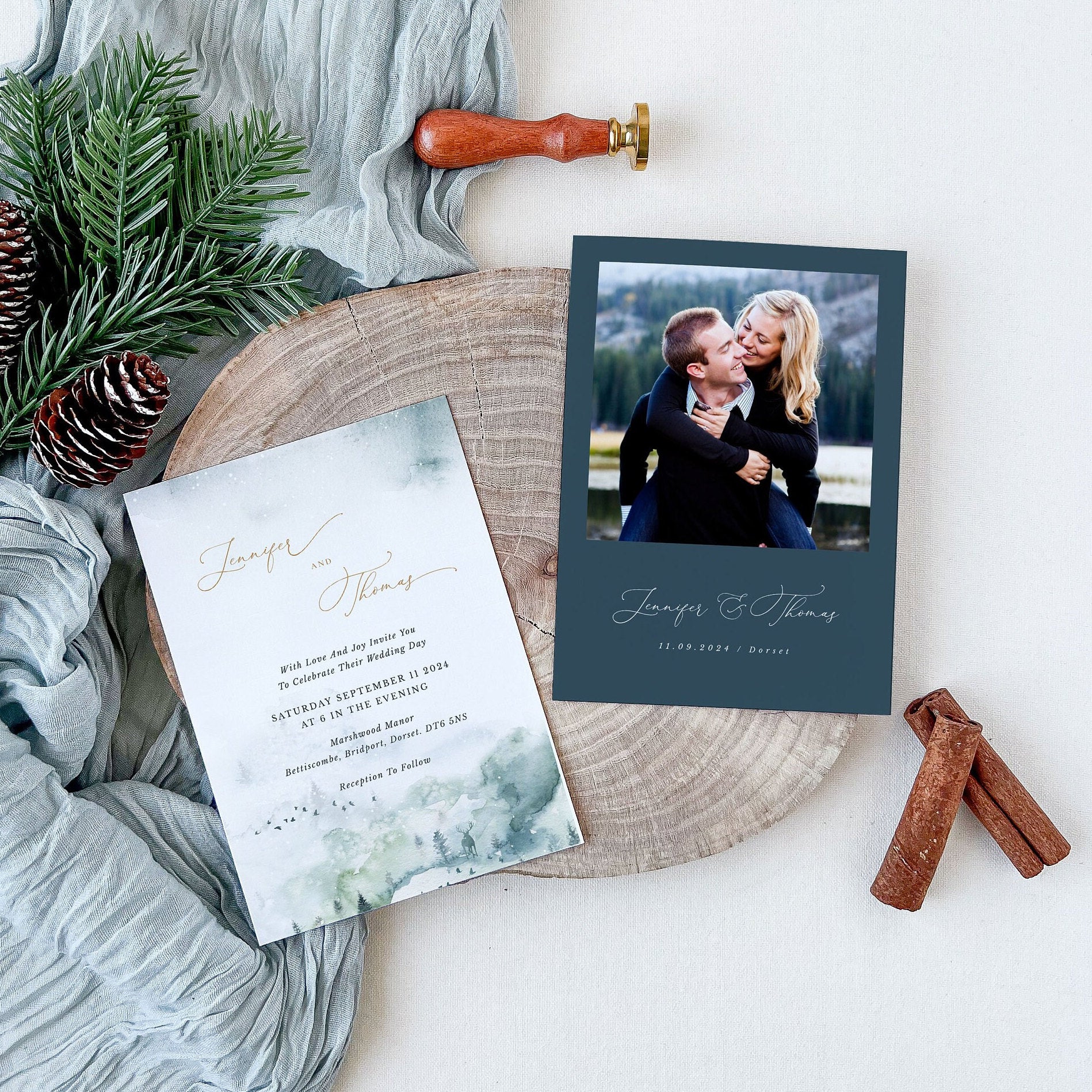 ARNA Printable Wedding Invitation Winter