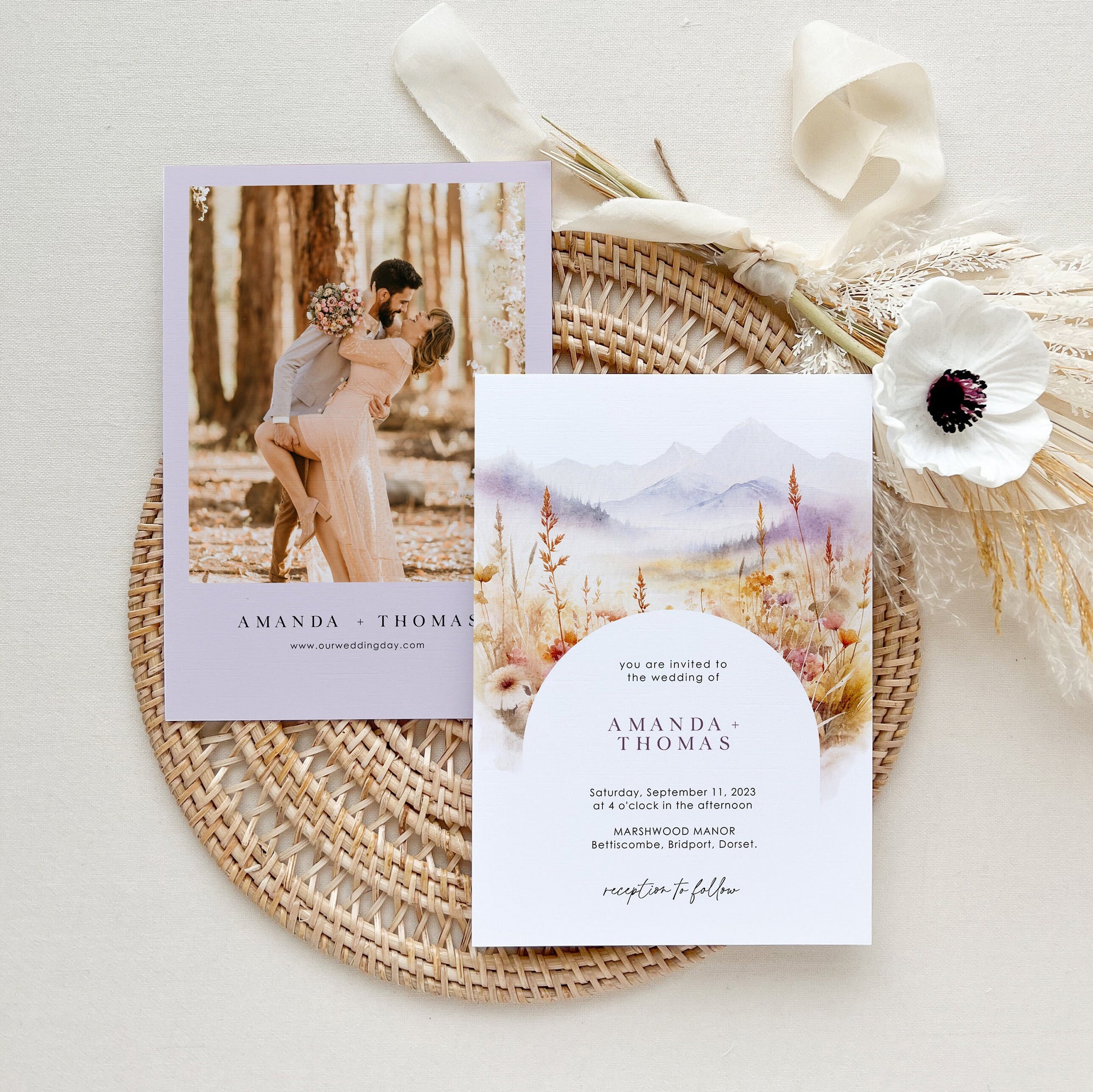 ARNA Floral Wedding Invitation Template