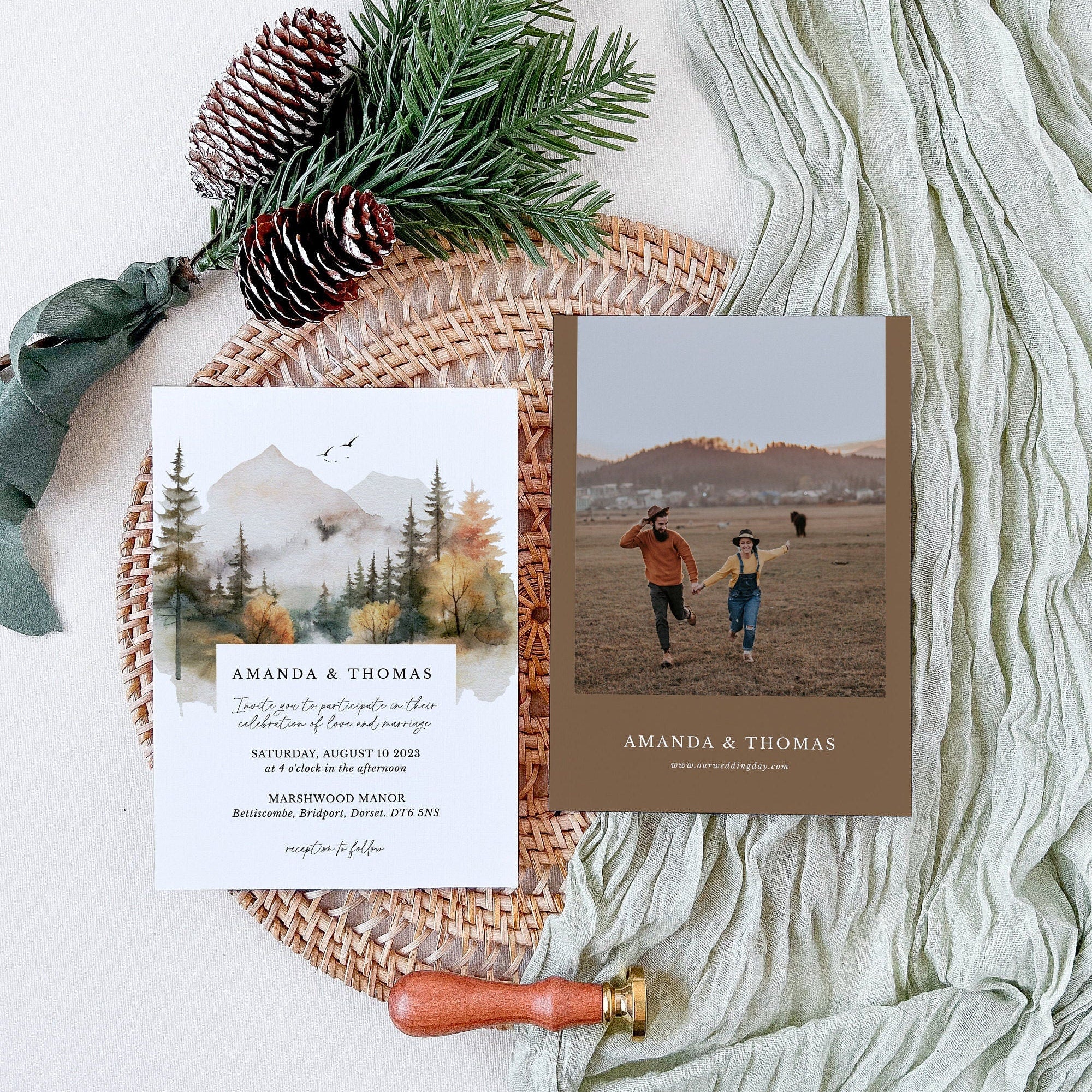 ARNA Forest Wedding Invitation Template