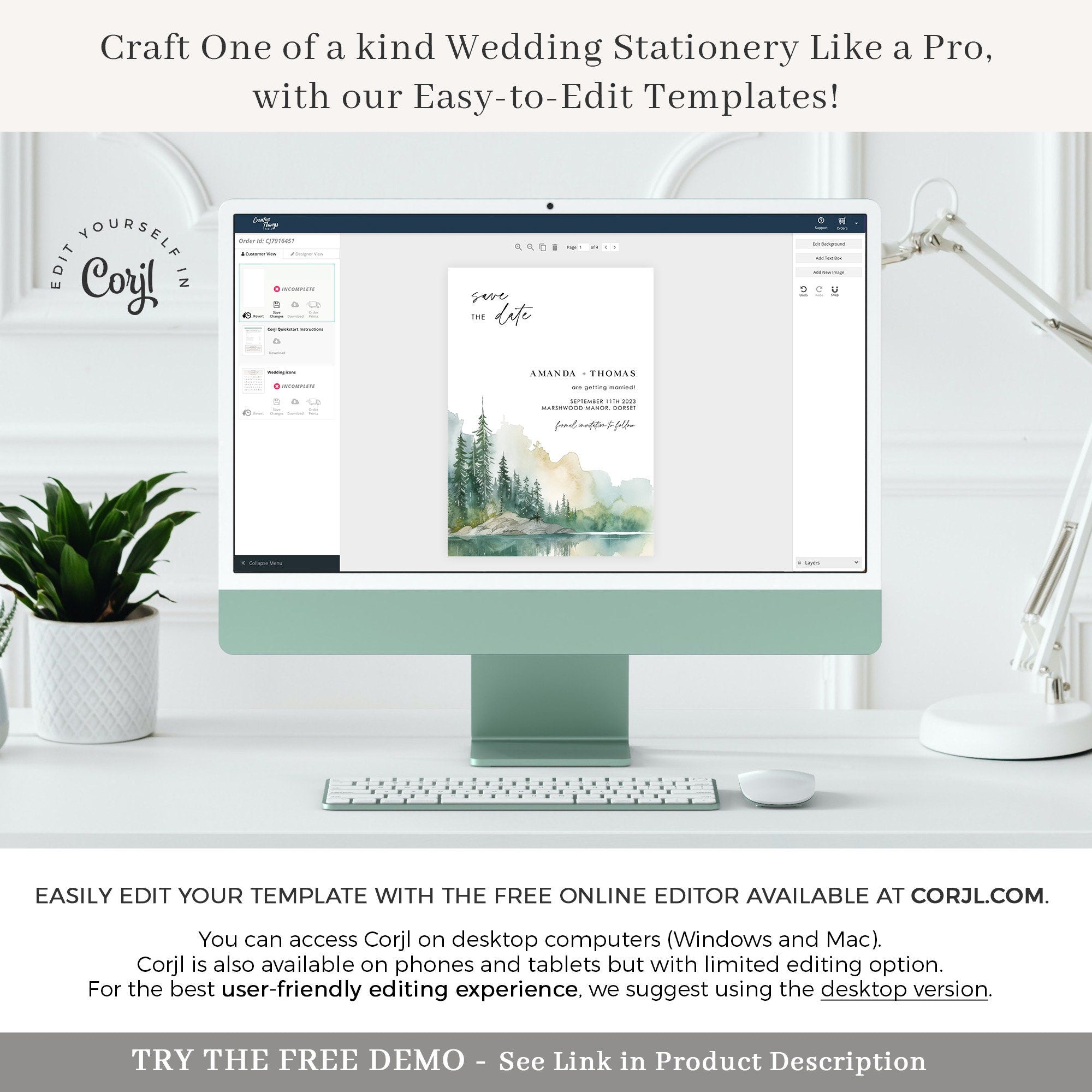 ARNA Mountain Wedding Save the Date Templates