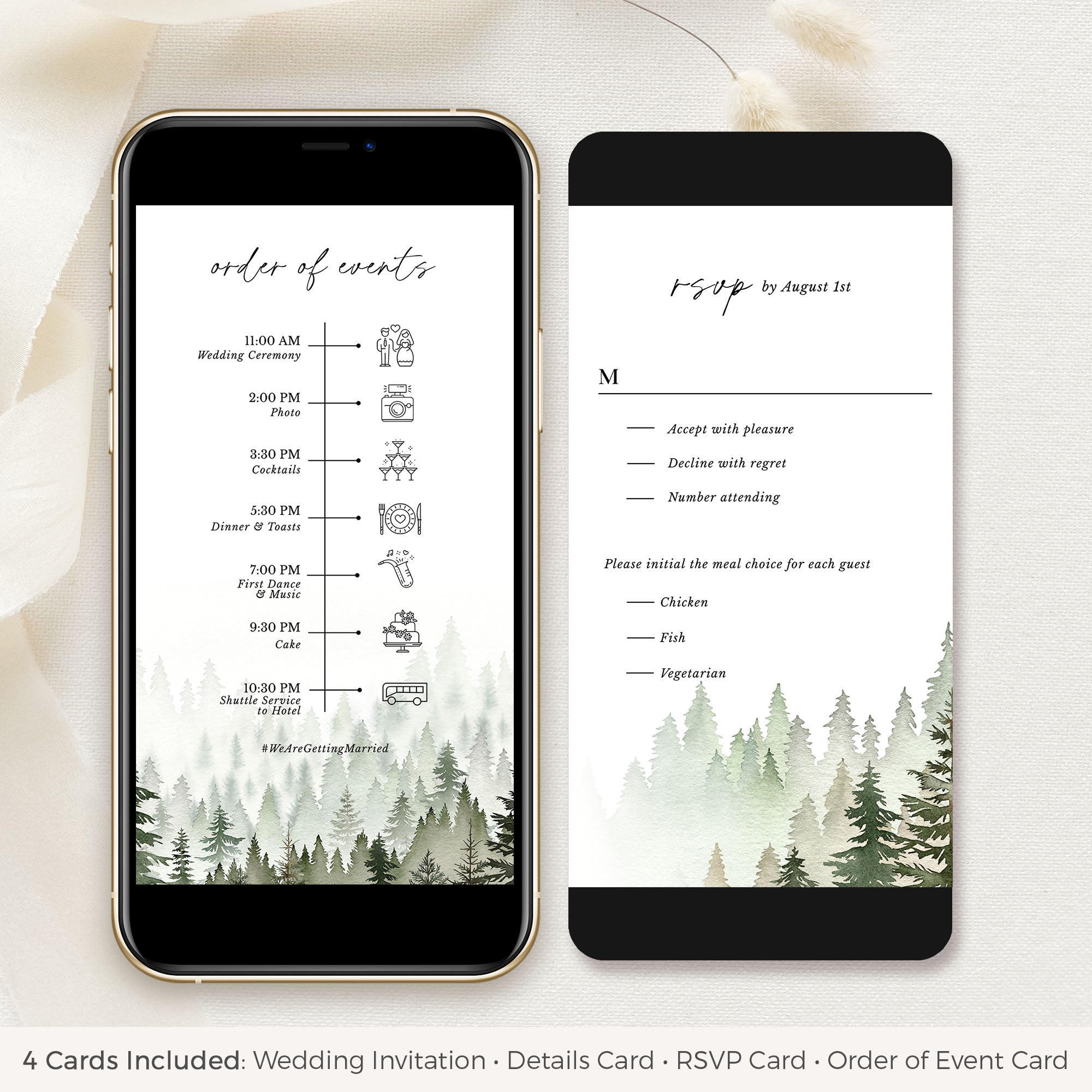 GAIA Forest Digital Wedding Card