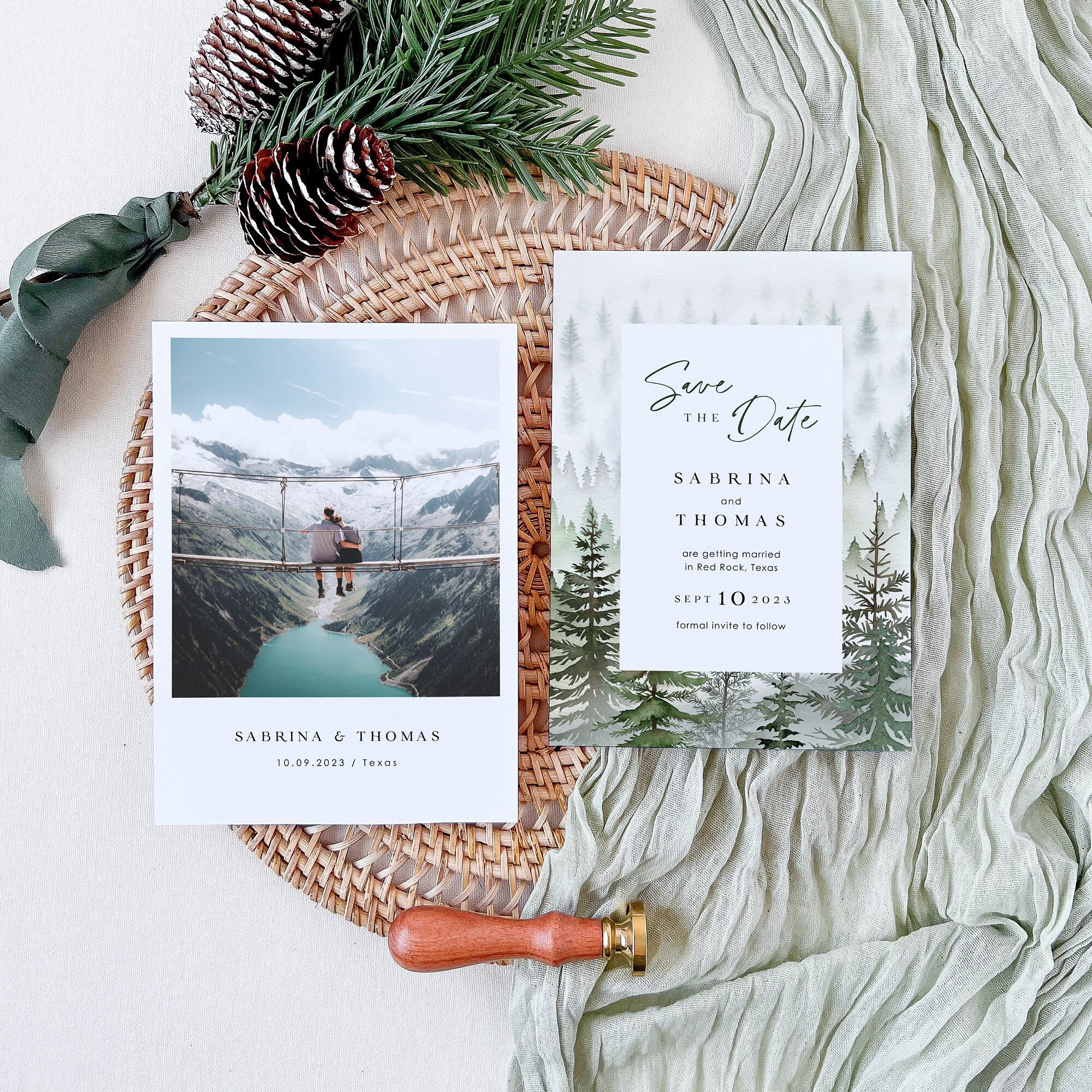 GAIA Forest Save the Date Editable Template
