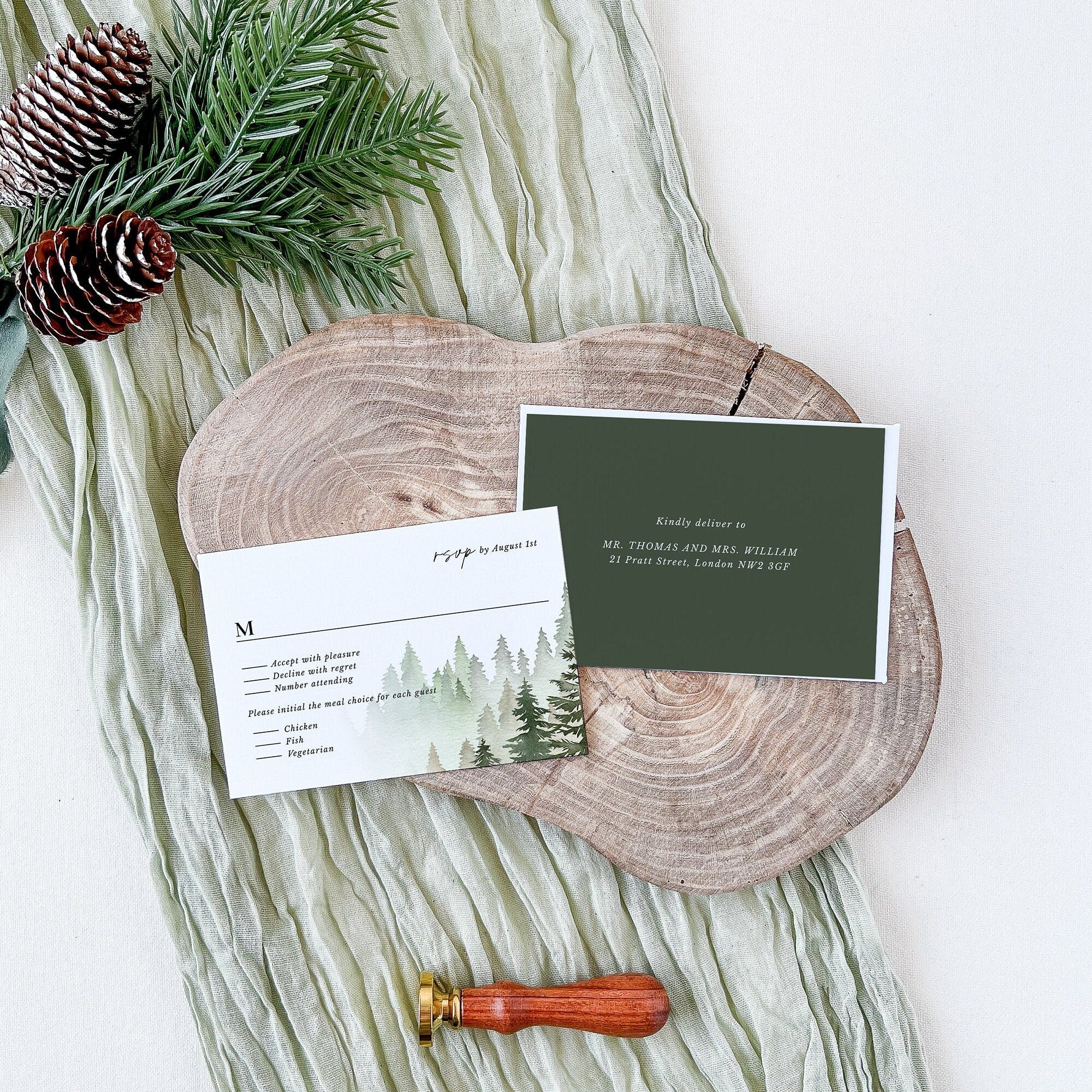 GAIA Forest Wedding Invitation Suite Template