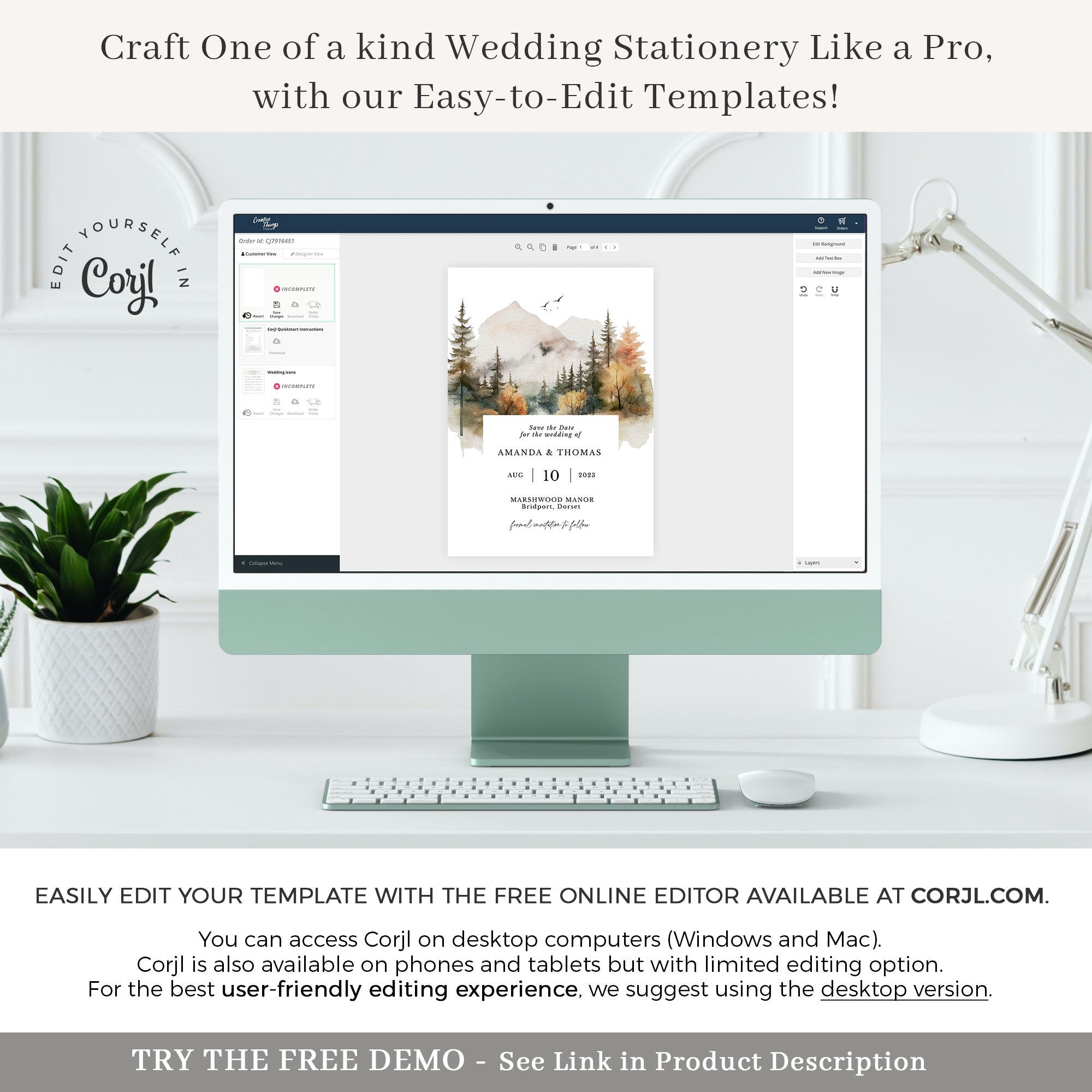 ARNA Printable Save the Date Forest