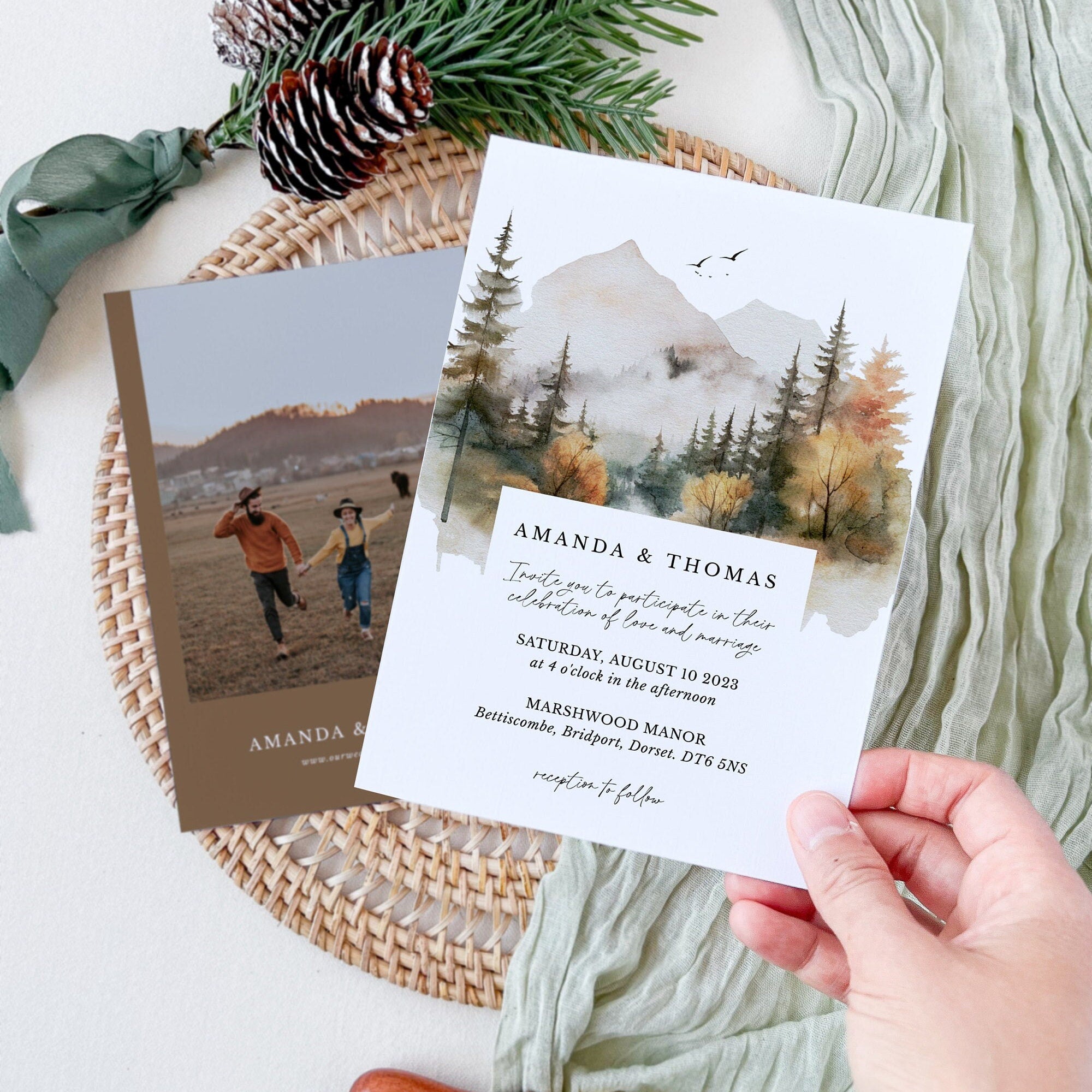 ARNA Forest Wedding Invitation Template