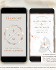 Passport Wedding Invitation Video Template - Rose Gold