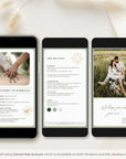 Passport Wedding Invitation Video Template - Sage Green