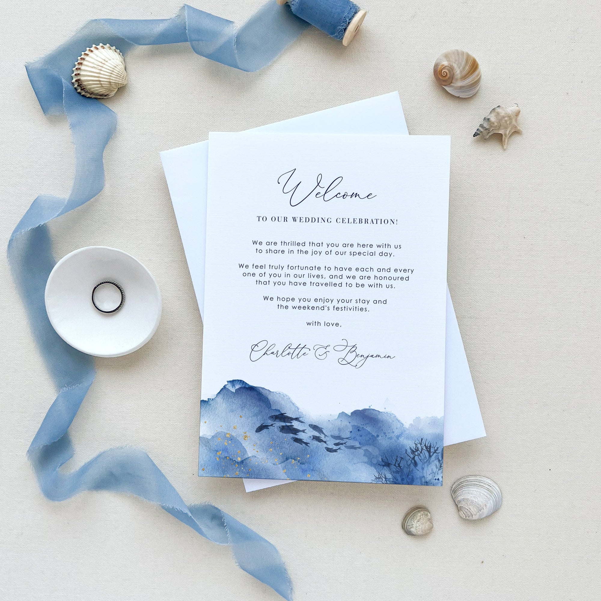 YLENIA Wedding Welcome Letter &amp; Itinerary Template for Guest